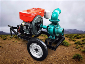 Máy bơm nước 300m3 đẩy cao 8m lắp máy dầu D15 Hp